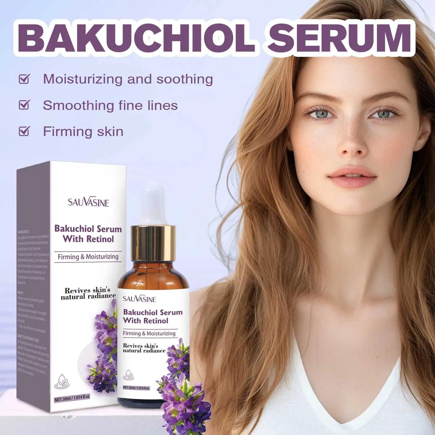 30ml Bakuchiol & Retinol Serum – Moisturizing, Firming, Anti-Aging for Women