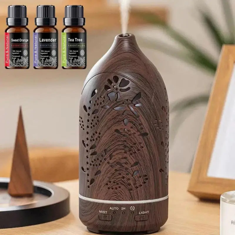 Aromatherapy Diffuser with 7 Color LED Lights - The Perfect Gift Idea for Home, Office, or Spa, Features Auto Shut-Off and Whispe